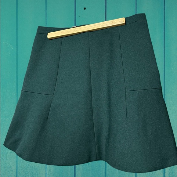 J Crew mini flair skirt green size 2 - Picture 1 of 6